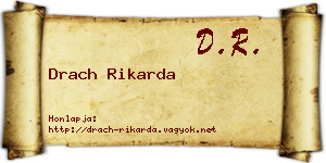 Drach Rikarda névjegykártya